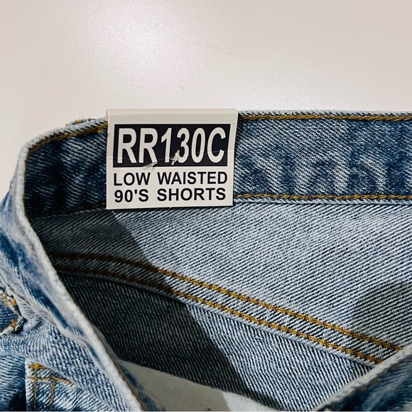 NWT Brandy Melville 90s Low Waist Denim Jean Bermuda Cut Off Shorts - Picture 7 of 14